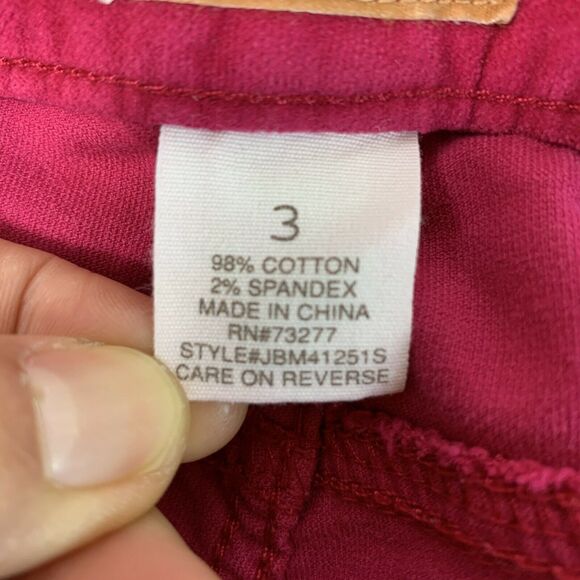 Mudd Junior Teens Skinny Pants Size 3 Red Suede Low Rise L28 x W30 - Picture 7 of 8